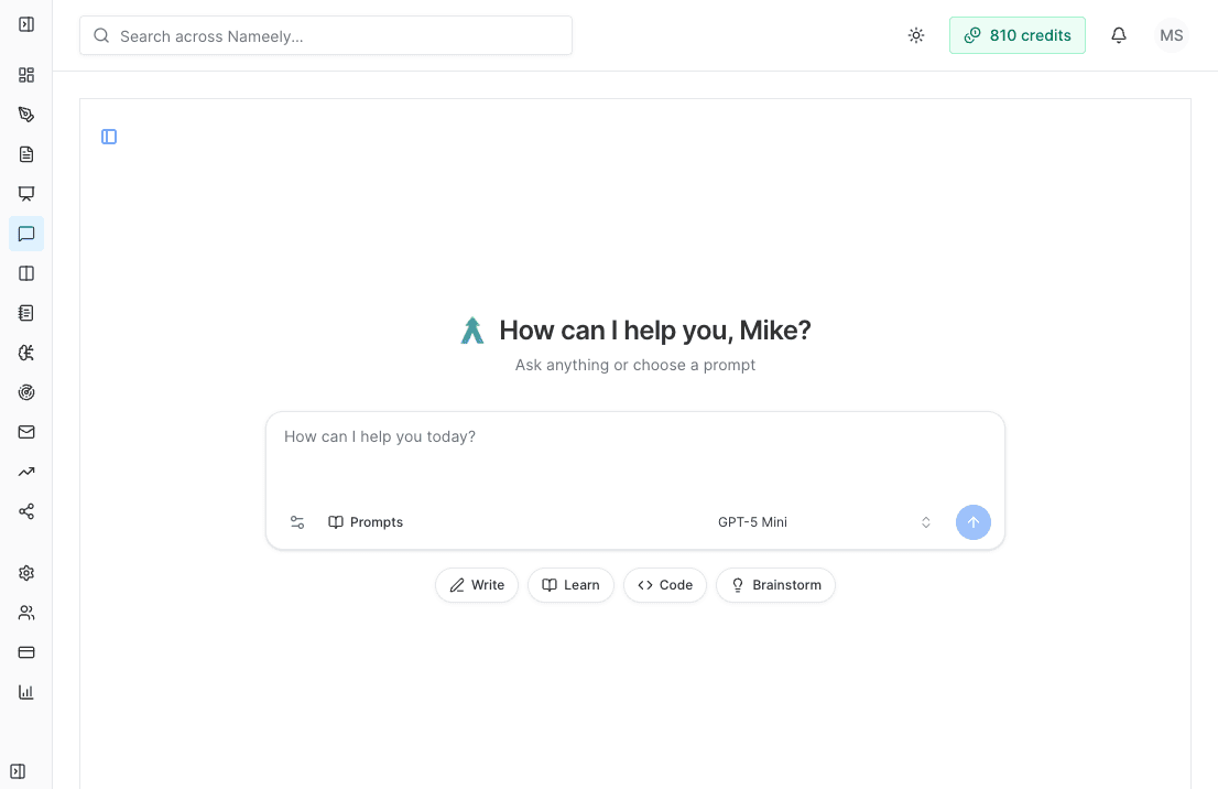 Product: AI Chat Workspace preview