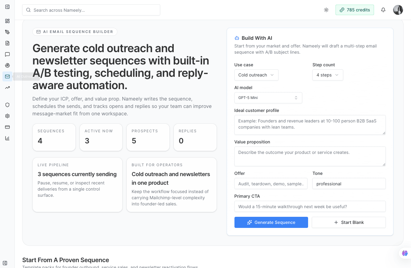 Product: AI Outreach preview